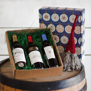 Trio of Bordeaux Reds No.2 in Christmas Bauble Gift Box