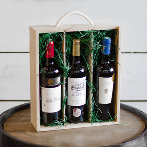 Trio of Bordeaux Reds No.2 in Wooden Gift Box