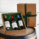 Trio of Bordeaux Reds No.2 in Kraft Gift Box with green ribbon