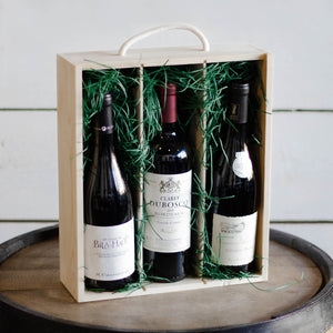 Trio : French Red Selection No.2 in Wooden Gift Box