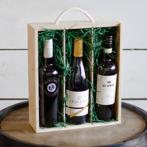 Trio : Italian Vino Bianco Selection in Wooden Gift Box