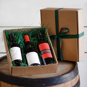 Trio : Malbec Lover's No.2 Selection in Kraft Gift Box with green ribbon